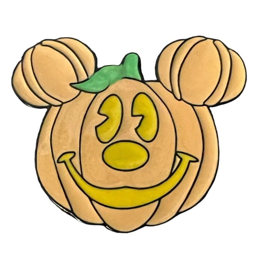 Halloween Disney Mickey Mouse Jack O Lantern Pumpkin Enamel Pin